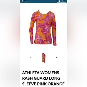 Athleta rash guard UPF protection swim top. Worn once . Retail 65‎